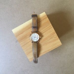 Used Shinola Runwell Silver Face w/ Rose Gold